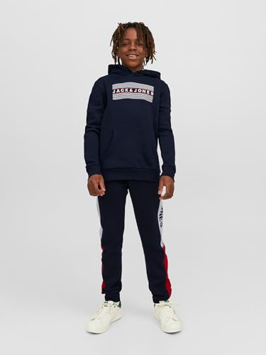 JACK & JONES Jjecorp Logo Sweat Hood Noos Jr Sudadera, Azul Marino Blazer, 14 ANS para Niños