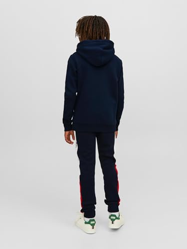 JACK & JONES Jjecorp Logo Sweat Hood Noos Jr Sudadera, Azul Marino Blazer, 14 ANS para Niños