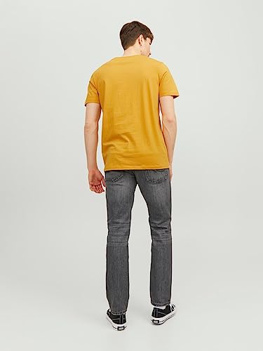 Jack & Jones Jjelogo tee SS O-Cuello 2 Col Aw23 Sn Camiseta, Honey Gold, M para Hombre