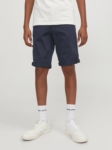 Jack & Jones Junior Jjibowie Jjshorts Solid Sa Jr Bermudas, Blazer Azul Marino, 170 para Niños