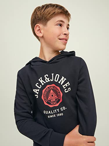 JACK&JONES JUNIOR Sudadera con Capucha para Niños Negro, 140