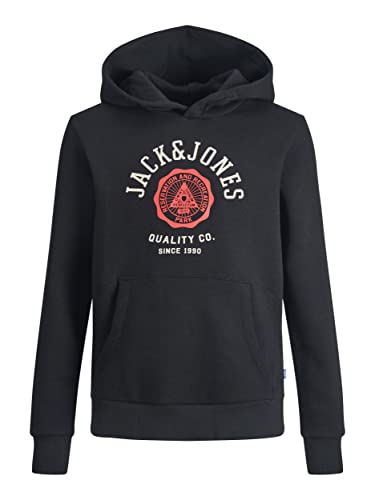 JACK&JONES JUNIOR Sudadera con Capucha para Niños Negro, 140