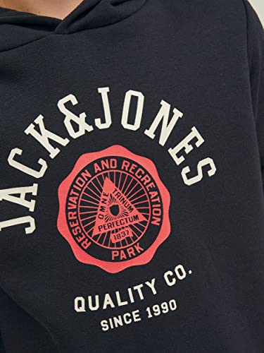 JACK&JONES JUNIOR Sudadera con Capucha para Niños Negro, 140