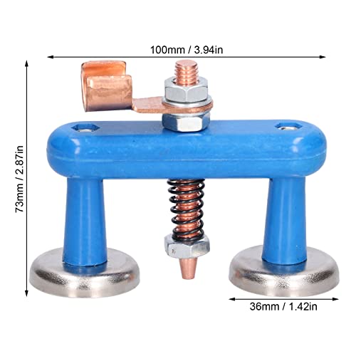 Jadeshay Cabeza de Imán de Soldadura Abrazadera de Tierra Magnética, Herramientas de Soporte de Accesorios de Soldadura para Máquina de Soldadura de Reparación de Carrocería Automática