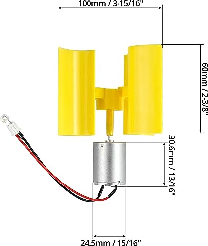 Jadeshay Generador de Electricidad eólico - Mini generador de aerogeneradores Kit generador de Viento Vertical Modelo de enseñanza de Bricolaje