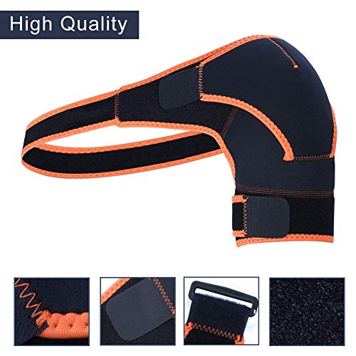 Jadeshay Hombro Brace - Manguito de los rotadores Soporte de compresión de Rasgado rotador de Apoyo for el Brazo, tendinitis, dislocación del Hombro de la Manga de compresión