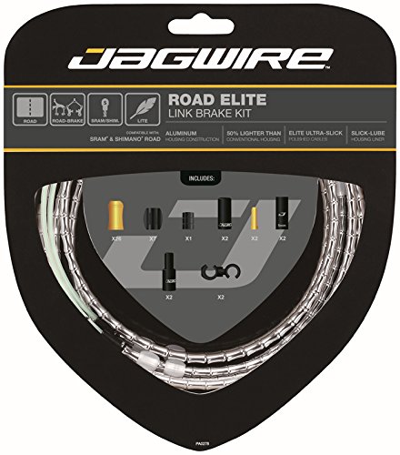 Jagwire Road Elite Link Freno Kit Cable y Gaines Unisex, Plata