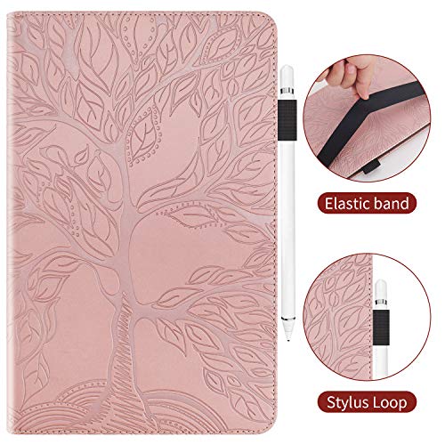 Jajacase Funda para Lenovo Tab M10 HD 2nd Gen 2020 TB-X306X/F (10.1") Tableta Cubierta - Folio Libro Wallet Case Flip Cover Estuche Protector Carcasa con Soporte,Cuero PU Silicona,Oro Rosa