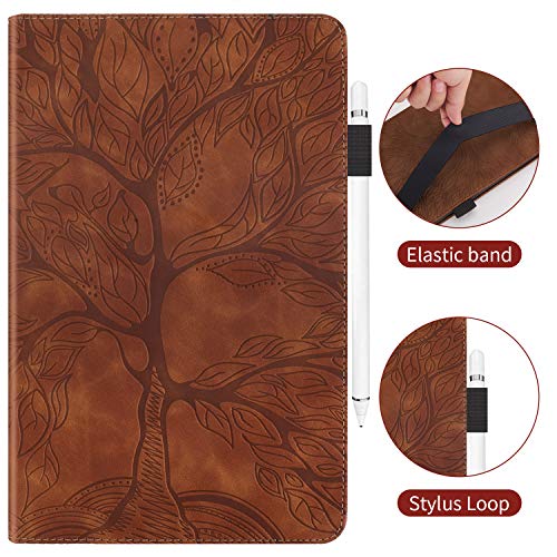 Jajacase Funda para Lenovo Tab M10 / M10 HD 10.1 2018, X505L/F X605L/F Tableta Cubierta - Folio Libro Wallet Case Flip Cover Estuche Protector Carcasa con Soporte,Cuero PU Silicona,marrón