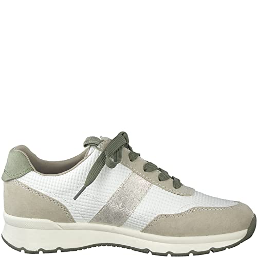 Jana 8-23667-20, Zapatillas Mujer, White/Sage, 39 EU Ancho