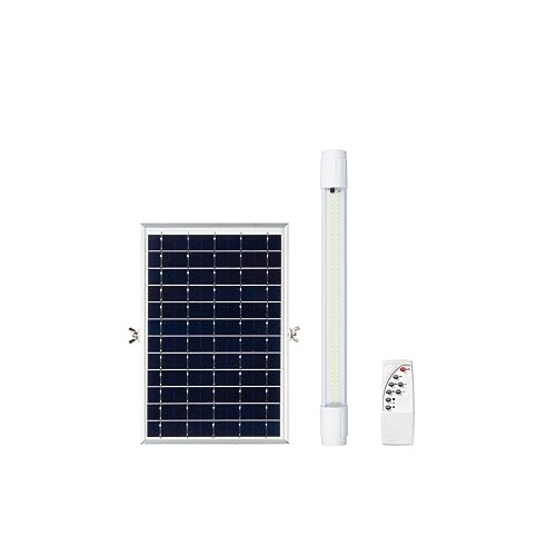 Jandei - Tubo Led 50cm. Panel Solar, 5 metros de Cable. 50W 800 Lumenes Blanco Frío 6000K. Soportes y Mando a Distancia Incluidos