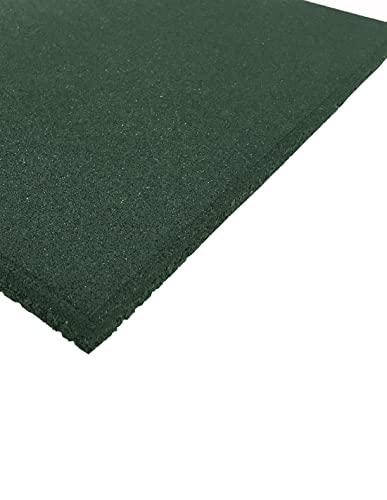 JARDIN202 - Loseta de Caucho Maciza Profesional | 50x50cm | Especial para Gimnasios y Competiciones | Fitness | 15 mm - Pack 2 uds (Verde)