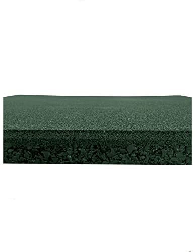 JARDIN202 - Loseta de Caucho Maciza Profesional | 50x50cm | Especial para Gimnasios y Competiciones | Fitness | 15 mm - Pack 2 uds (Verde)