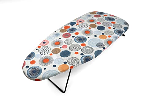 Jata HPLA5213 - Tabla de Planchar de sobremesa con Superficie de 75 x 34 cm, Válida para Colgar, Ocupa Poco Espacio, Funda de algodón, Multicolor