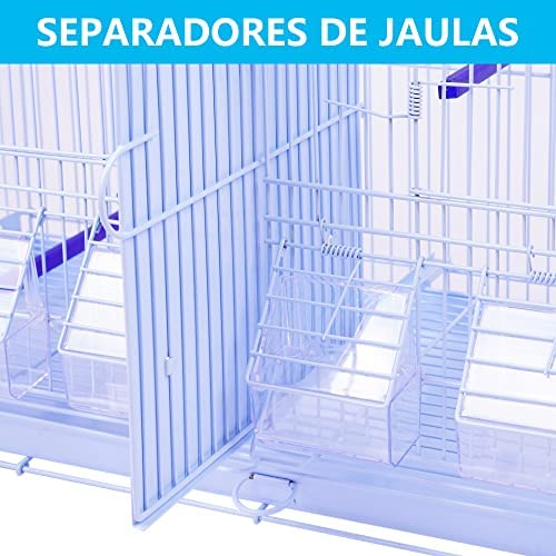 Jaula metálica para criar pájaros con comedero, 60 * 26 * 34cm - Color Aleatorio (305 M)