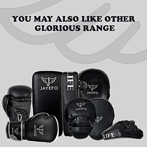 Jayefo Manoplas de Boxeo, Almohadillas curvadas de Karate para Entrenamiento, Almohadillas de Piel sintética para Bloqueo, MMA, Muay Thai y Kick Pads Artes Marciales, Guantes de Boxeo Totalmente