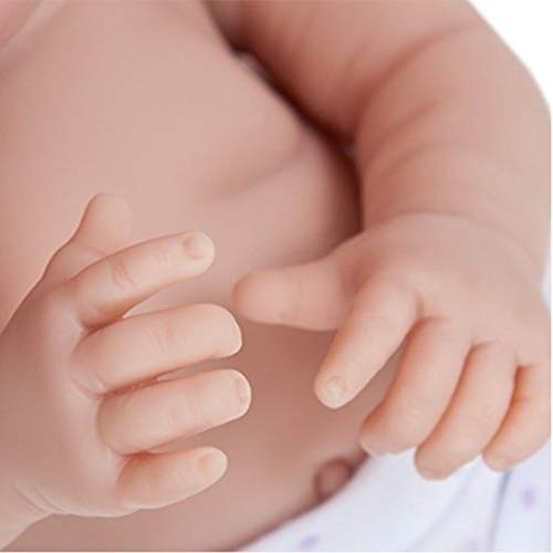 JC TOYS- Muñeca Mini La Newborn Mide 24 cm, es de Vinilo Suave, Tiene Ropa de Punto y Chupete, Rosa, diseñado en España por Berenguer, 2 años