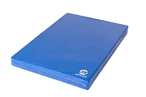 Jeflex - Colchoneta Gimnasia azul 100 x 70 x 8 cm fabricada en Alemania/Esterilla de gimnasia/Colchoneta multifuncional y esterilla de yoga/Esterilla de juego para habitación de los niños