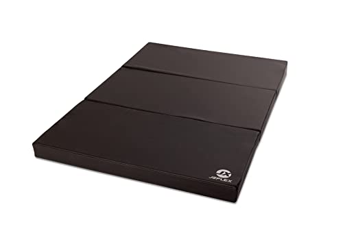 Jeflex - Colchoneta plegable Gimnasia negra 150 x 100 x 8 cm fabricada en Alemania/Esterilla de gimnasia/Colchoneta multifuncional y yoga/Esterilla de juego para habitación de los niños