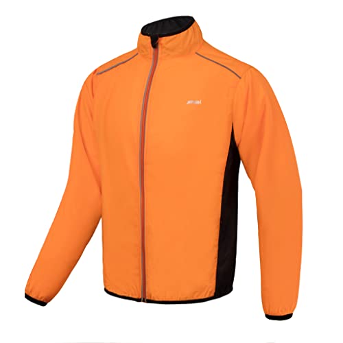 JEPOZRA Chaqueta Cortavientos Ciclismo Hombre MontañIsmo Reflectante Abrigo Transpirabl Ropa Deportiva Exteriores ProteccióN UV Manga Larga Correr Resistente Al Viento Yal Agua