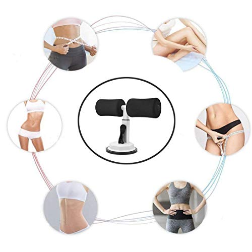 JFBZS Cómoda portátil autoaspirante Sit-up Bar máquina de Fitness para el hogar Haciendo Pesas Inicio Acolchado Gimnasia,Black(White)