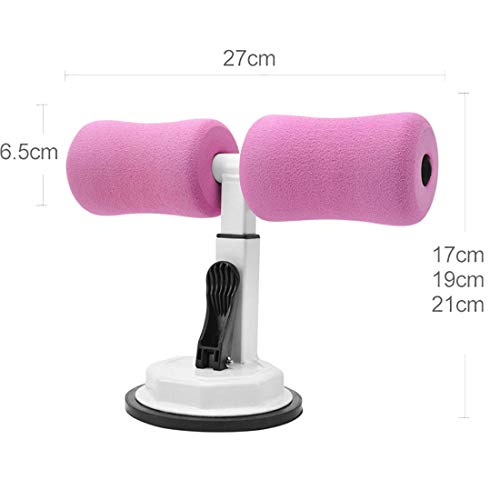 JFBZS Cómoda portátil Fuerza Entrenamiento autoaspirante Sit-Up Light Bar Peso Paquete Principal de Inicio Haciendo Pesas Inicio Acolchado Gimnasia,Rose Red(White)