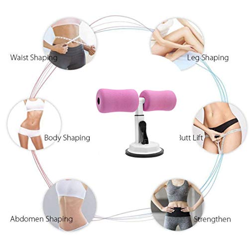 JFBZS Cómoda portátil Fuerza Entrenamiento autoaspirante Sit-Up Light Bar Peso Paquete Principal de Inicio Haciendo Pesas Inicio Acolchado Gimnasia,Rose Red(White)