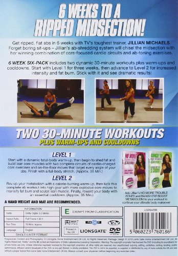 Jillian Michaels: Six Week Six-Pack [Edizione: Regno Unito] [Reino Unido] [DVD]