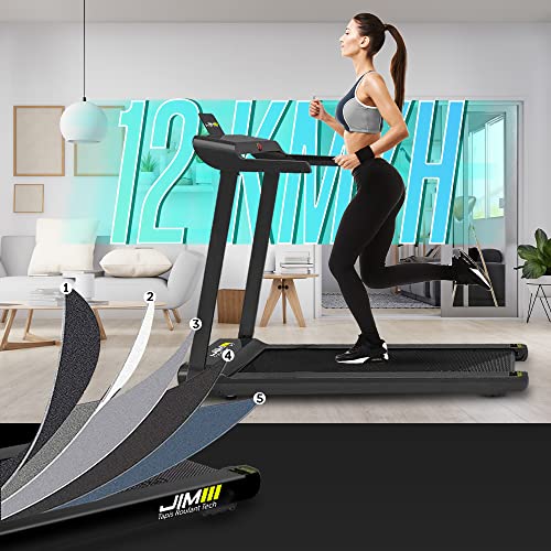 JIM FITNESS Tapis ROULAN Tech 2.0, Negro, Diseño compacto