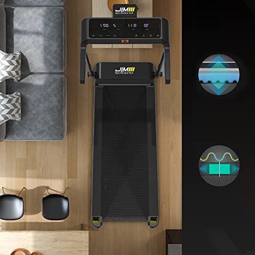 JIM FITNESS Tapis ROULAN Tech 2.0, Negro, Diseño compacto