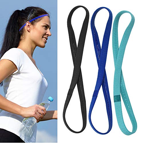 Jinlaili Diadema Deportiva Niño, 5 Pz Cintas de Pelo para Fitness Elastica para Mujeres Niña, Fútbol Yoga Trotar Correr