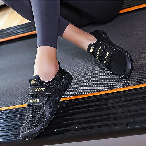 JiuQing Deadlift Shoes Hombres Mujeres Levantamiento De Pesas Squat Shoes Barefoot Fitness Cross-Trainer Sneaker para Gimnasio Interior,Negro,36 EU