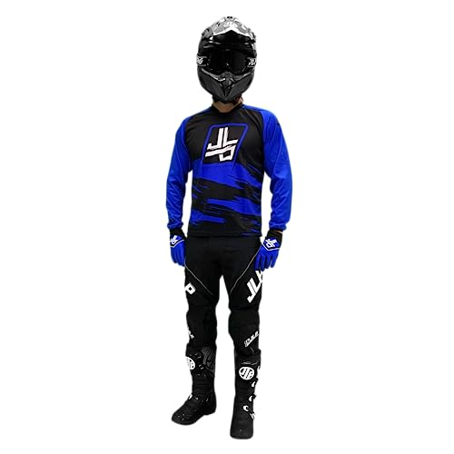 JLP RACING Traje de niño Pantalones Maillot Guantes Moto Cross Quad Enduro MTB Bmx Mtb Niño Snatch Azul Jlp Racing TENUE Moto CROSS Moto, Negro , XXL