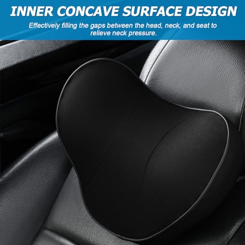 JNNJ Cojín Reposacabezas Coche, Espuma Almohada Para Cuello Para Asiento Del Coche, Reposacabezas Coche Pillow Memory Foam, Espuma Viscoelástica De Alta Densidad Y Diseño Ergonómico(Melocotón)