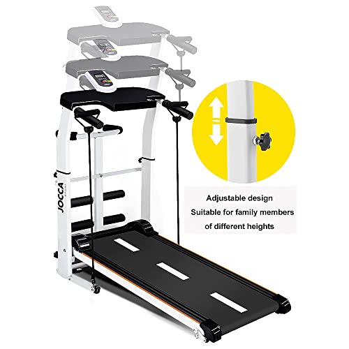 Jocca - Cinta de Andar, Correr Multifuncional Magnética Plegable | No eléctrica | Ruedas de Transporte incorporadas | 115x52x110cm (Abierto) | 40 * 54 * 110cm (Plegado)