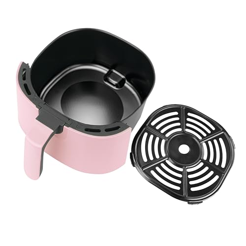 JOCCA - Freidora de Aire Caliente 3,8L Color/Freidora Sin Aceite/Temporizador/Temperatura Ajustable/Cocina Sana / 1450W de Potencia (Rosa)