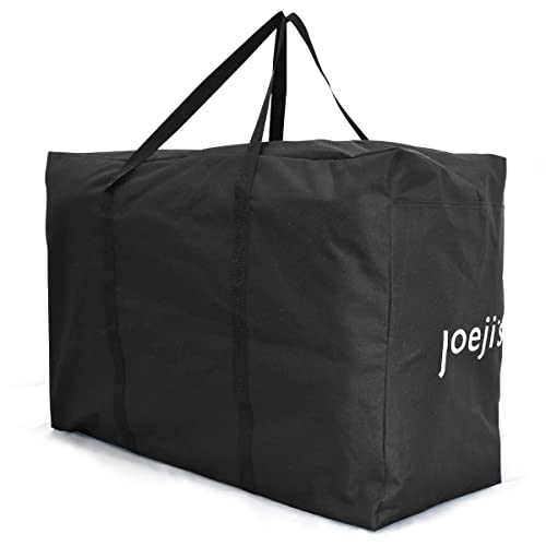 Joejis Bolsas almacenaje ropa de gran capacidad de 145L Bolsas rafia de transporte de alta resistencia con asas útil bolsa de almacenamiento para debajo de la cama Bolsas para guardar ropa