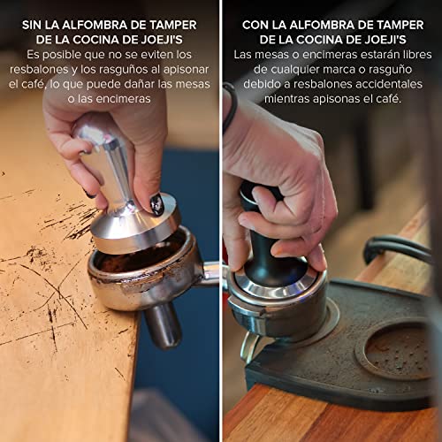 Joejis Tamper Mat para Café Espresso con portafiltro y Accesorios prensador de Cafe Mat de Silicona para lavavajillas 14 x 12,5 cm Silicona de Tamper de café para el hogar o Baristas Profesionales