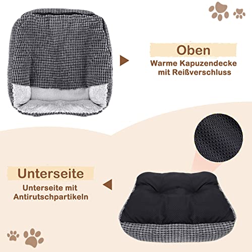 JOEJOY Cama para Perros Grandes, Sofá Esponjoso para Perros, Cama Rectangular para Perros, Camas para Perros Lavables Antideslizantes, 89x63.5x23cm, Se Adapta a Mascotas de hasta 27kg