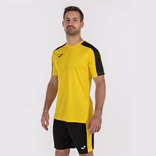 Joma Academy Camiseta Juego Manga Corta, Niños, Amarillo Negro, 6XS-5XS