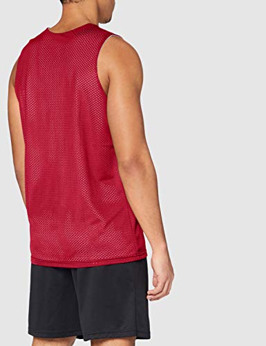 Joma Aro Basketball Reversibil Camiseta, Hombres, Rojo-Blanco, L