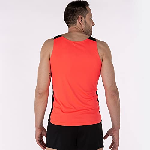 Joma Camiseta Tirantes Record II Coral flúor Negro, L