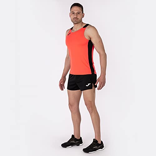 Joma Camiseta Tirantes Record II Coral flúor Negro, L