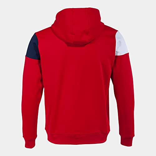 Joma Chaqueta con capucha crew v rojo marino blanco