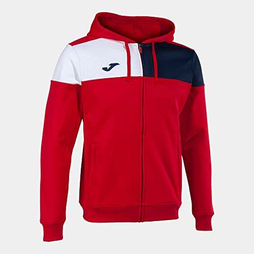 Joma Chaqueta con capucha crew v rojo marino blanco