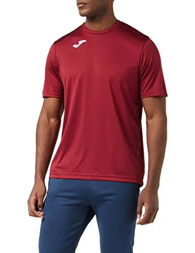 Joma Combi - Camiseta de Manga Corta, Hombre, Rojo (Burdeos), 2XL-3XL