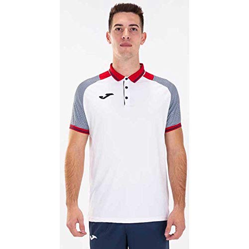 Joma Essential II Polos Caballero, Hombre, Blanco Marino, S