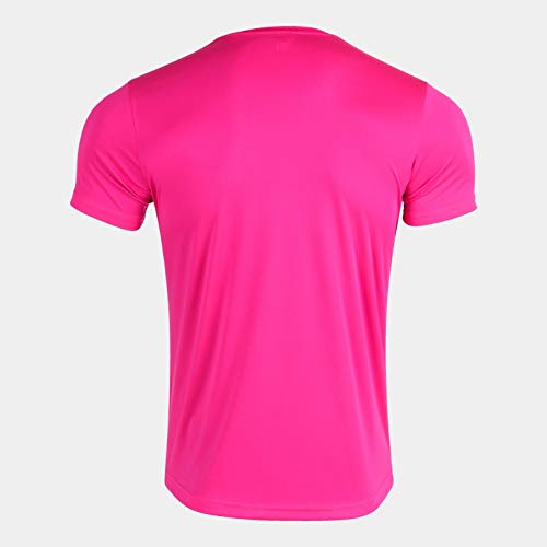 Joma Record II - Camiseta de Running, Hombre, Rosa (Rosa Fluor), L