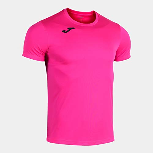 Joma Record II - Camiseta de Running, Hombre, Rosa (Rosa Fluor), M