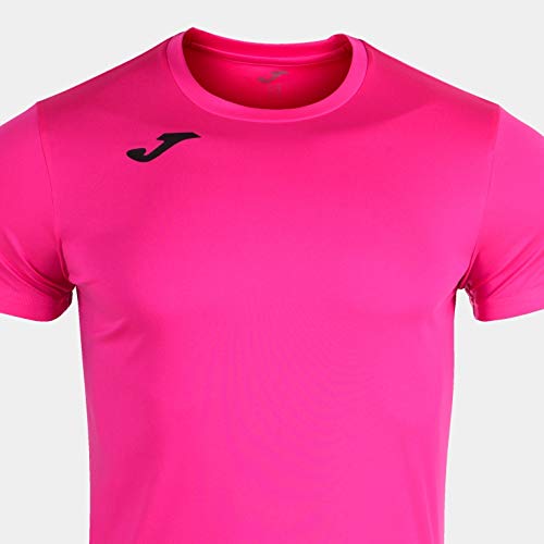 Joma Record II - Camiseta de Running, Hombre, Rosa (Rosa Fluor), M